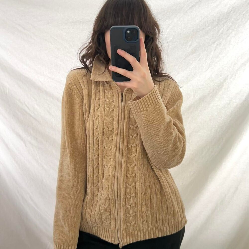 Alfred-dunner Women's Tan and Cream Jumper